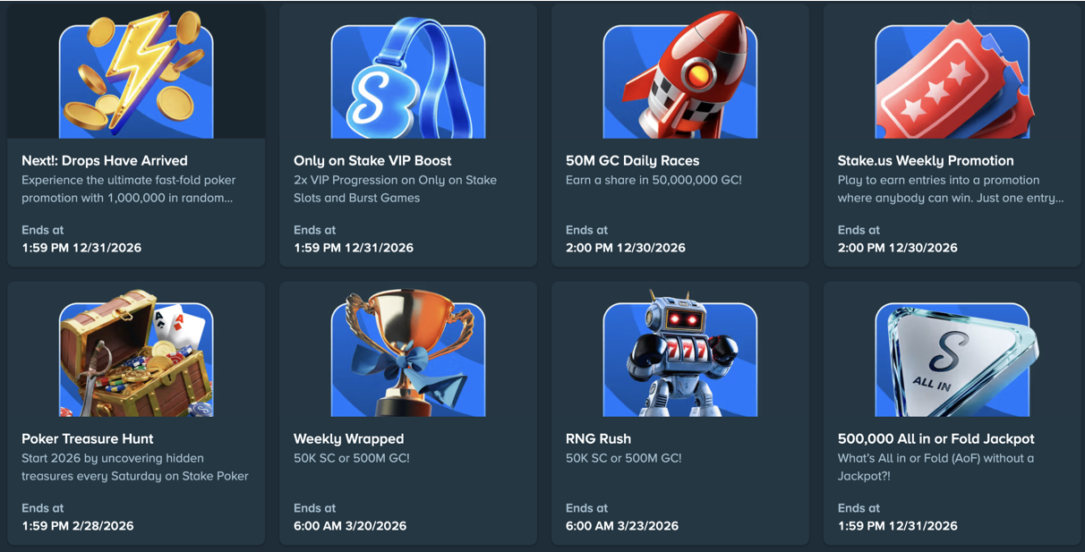Бонусный раздел Stake Casino
